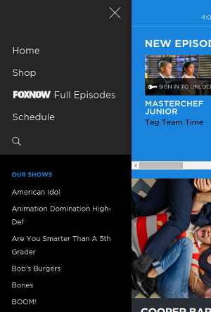 Sidr Menu on FOX Broadcasting Company website